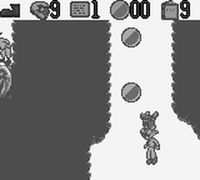 une photo d'Ã©cran de The Pagemaster sur Nintendo Game Boy